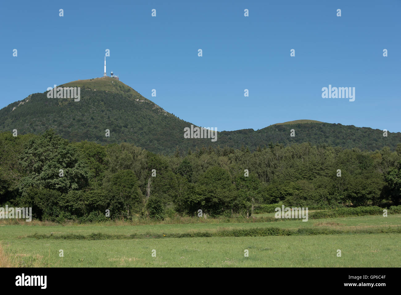 Puy de Dome volcano in the Auvergne region of France Stock Photo
