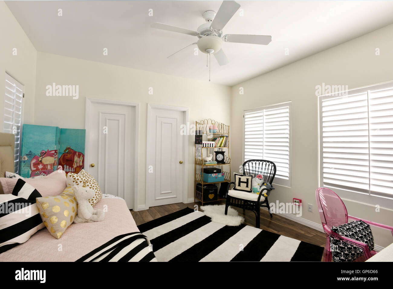 Bedroom interior residential home Stock Photo