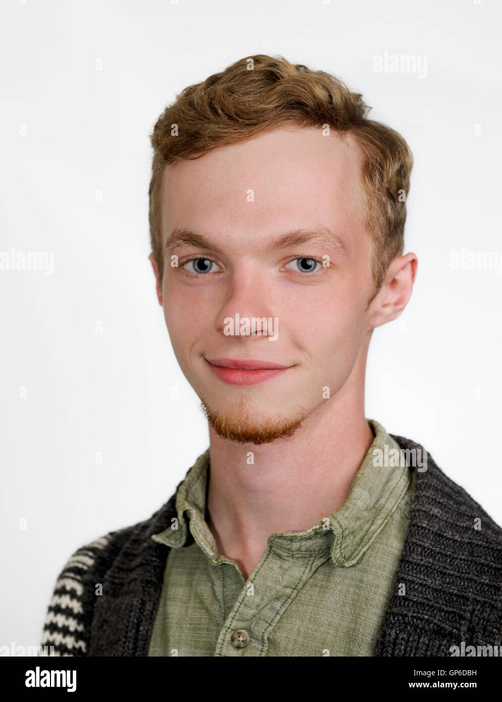 Young man in early twenties portrait, head shot Stock Photo