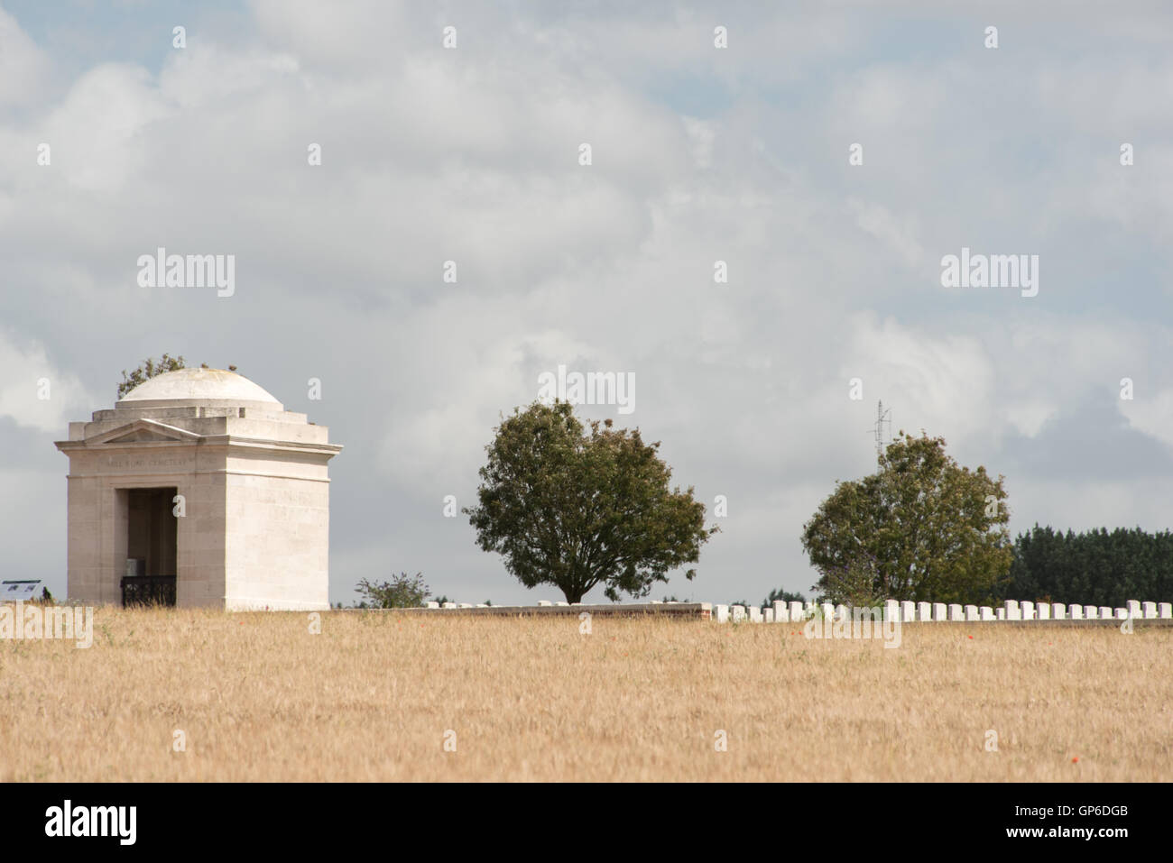 Mill Road cemetery on the Somme Stock Photo