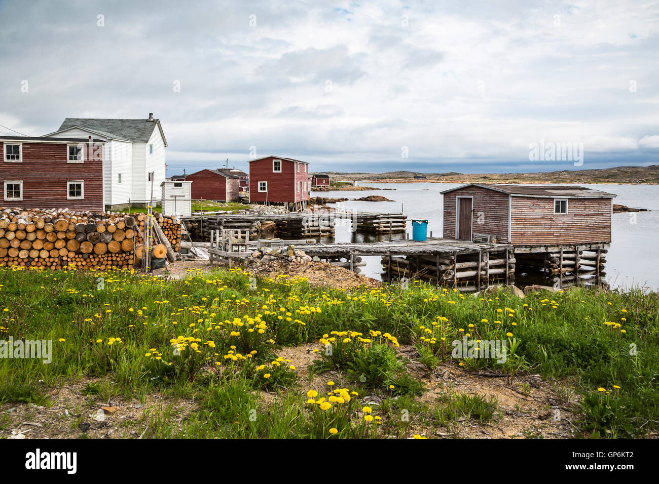 Fishing boats and stages in the harbor at Joe Batt's ArmBarr'd Islands