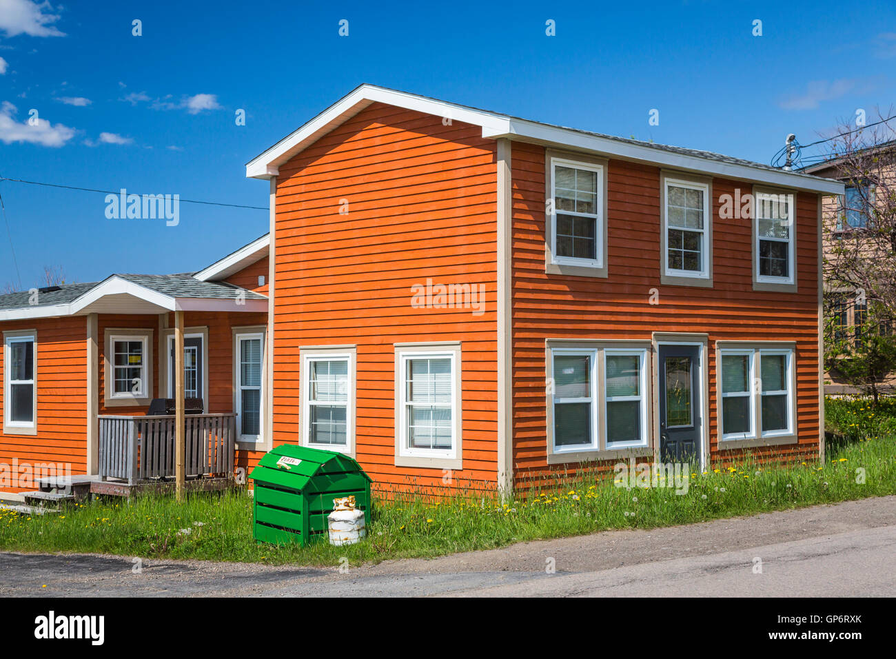 A salt box home in the fishing village of Fogo on Fogo Island