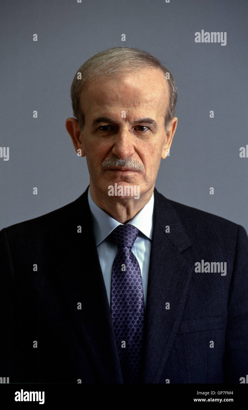 Damascus 1990s Hafez Al Assad at the Presidential palace in Damascus