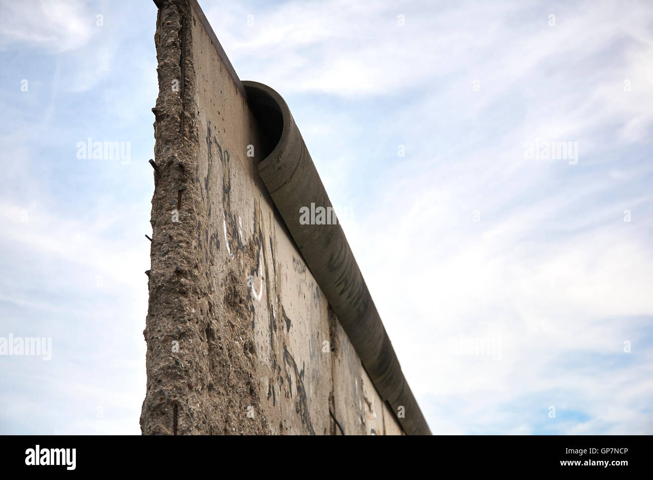 Remains of the decaying Berlin Wall Stock Photo