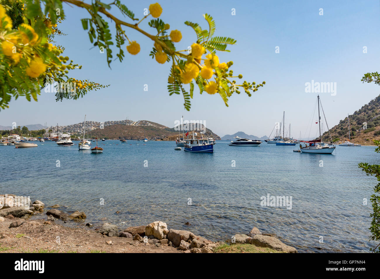 Gumusluk seaside village in Bodrum,The Aegean Coast,Turkey Stock Photo