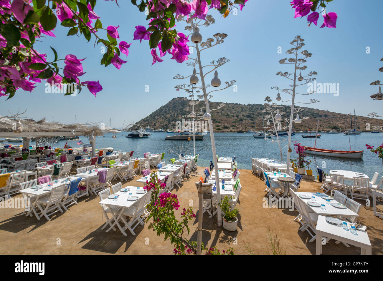 Gumusluk seaside village in Bodrum,The Aegean Coast,Turkey Stock Photo