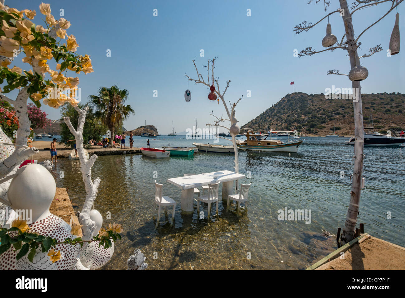 Gumusluk seaside village in Bodrum,The Aegean Coast,Turkey Stock Photo