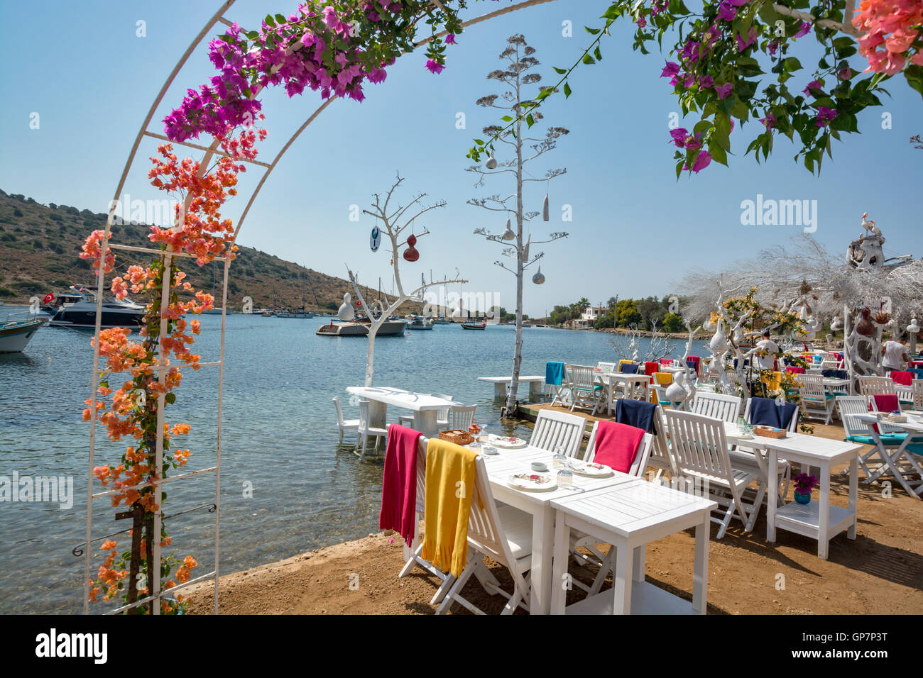Gumusluk seaside village in Bodrum,The Aegean Coast,Turkey Stock Photo