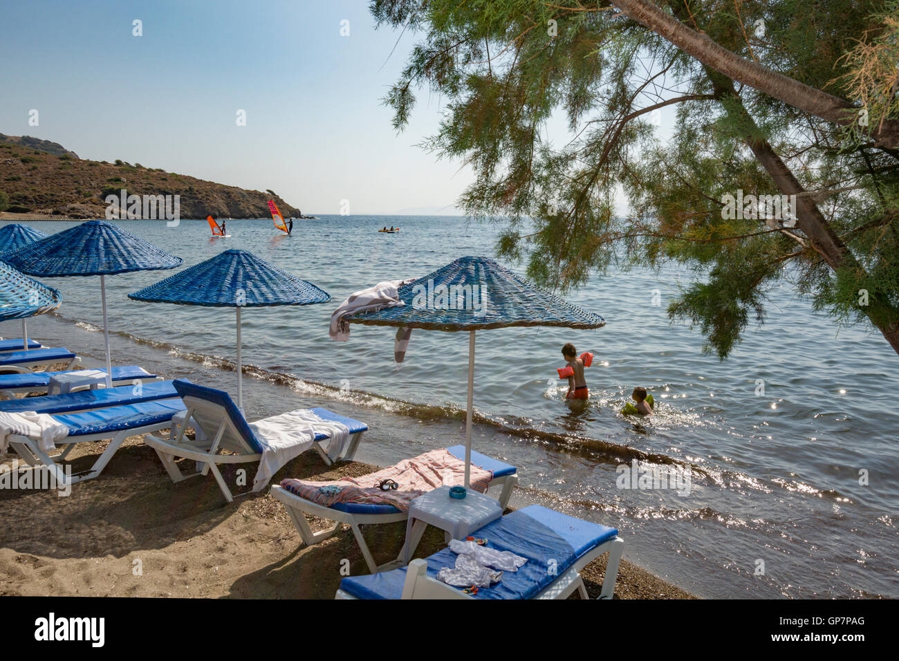 Gumusluk seaside village in Bodrum,The Aegean Coast,Turkey Stock Photo