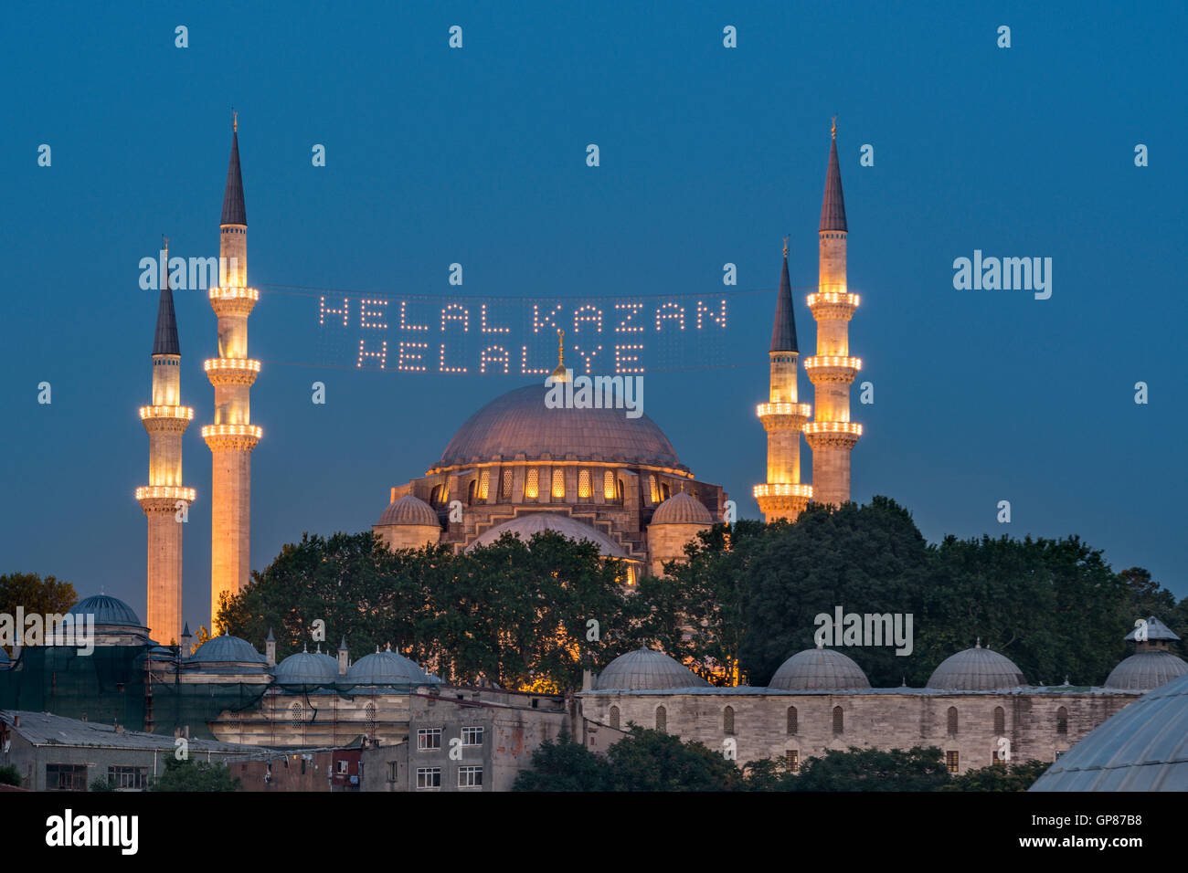 Mosques of Istanbul during Holly Ramadan ,Turkey Stock Photo