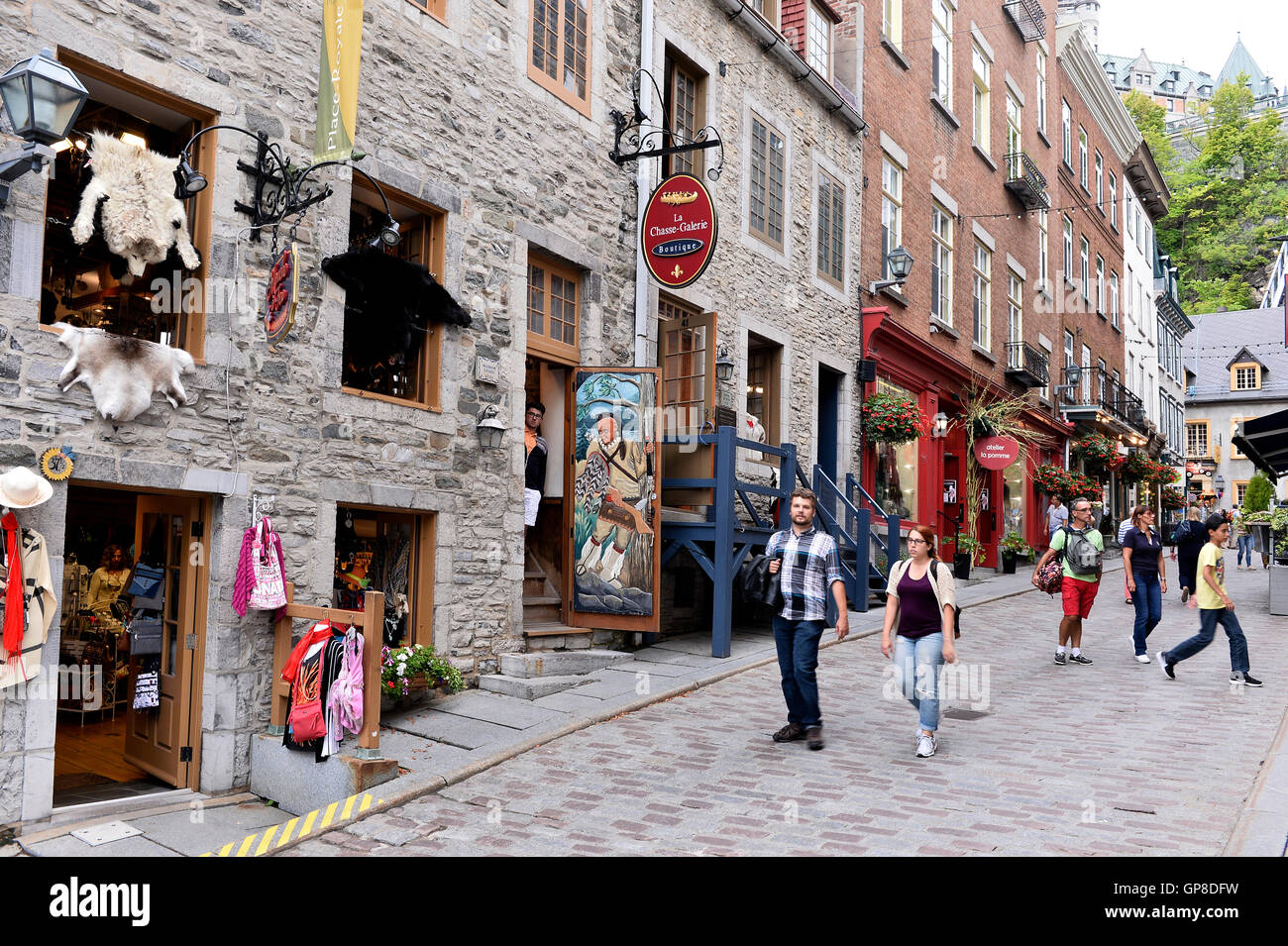 Rue SaintJean, Quebec, Canada Stock Photo Alamy