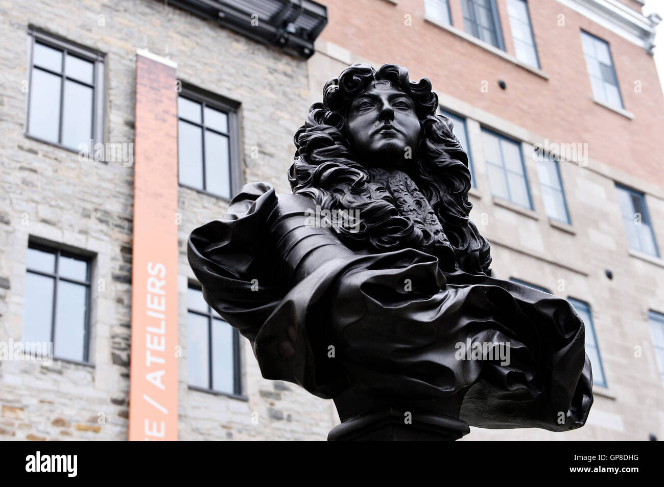 Louis Xiv Bust Place Royale Quebec Town Stock Photo Alamy