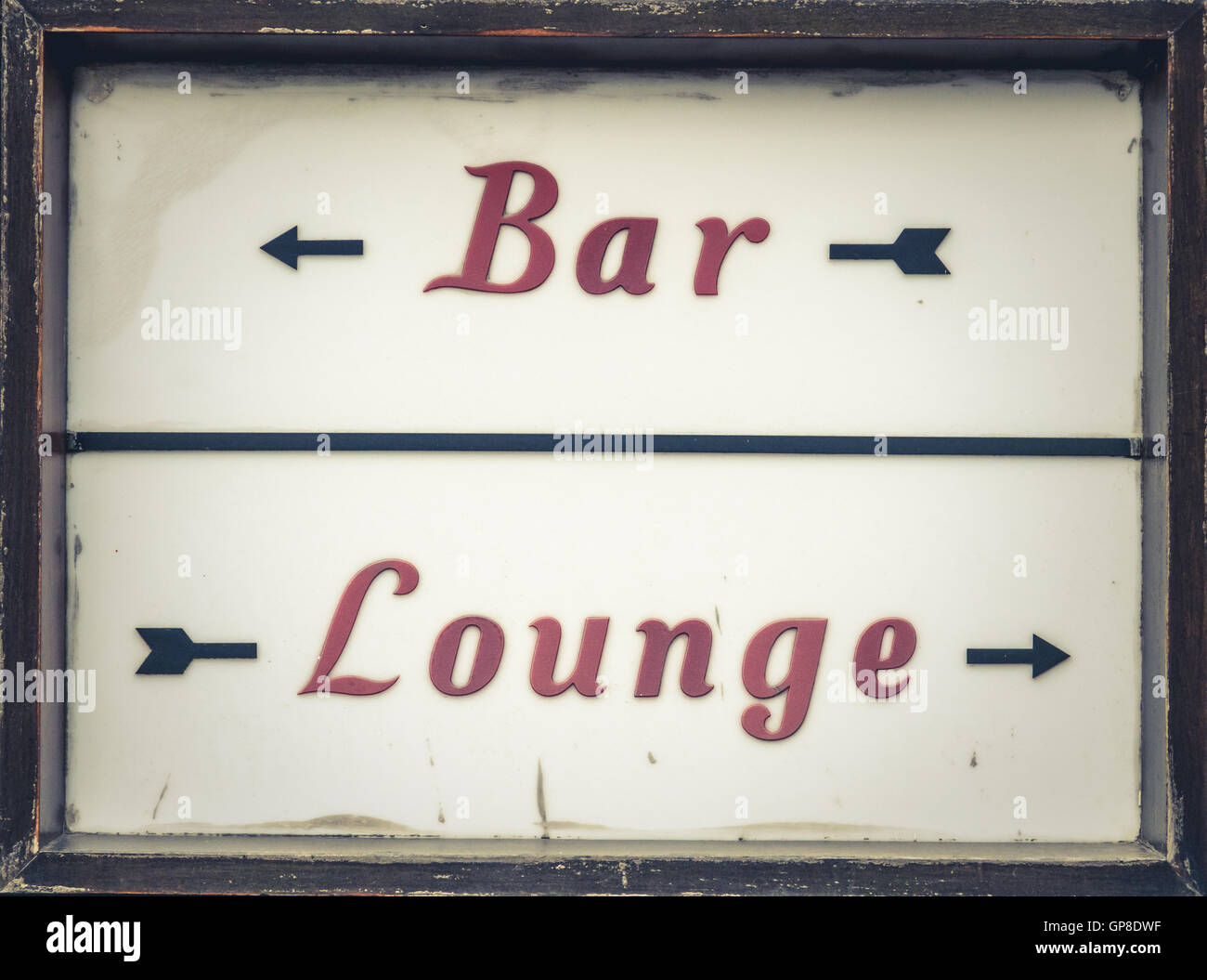 Grungy Bar Sign Stock Photo