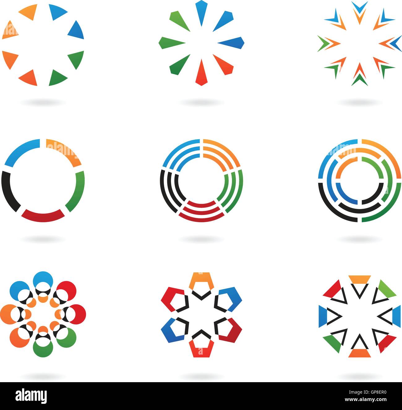 colourful abstract icons and design elements Stock Vector Image & Art ...