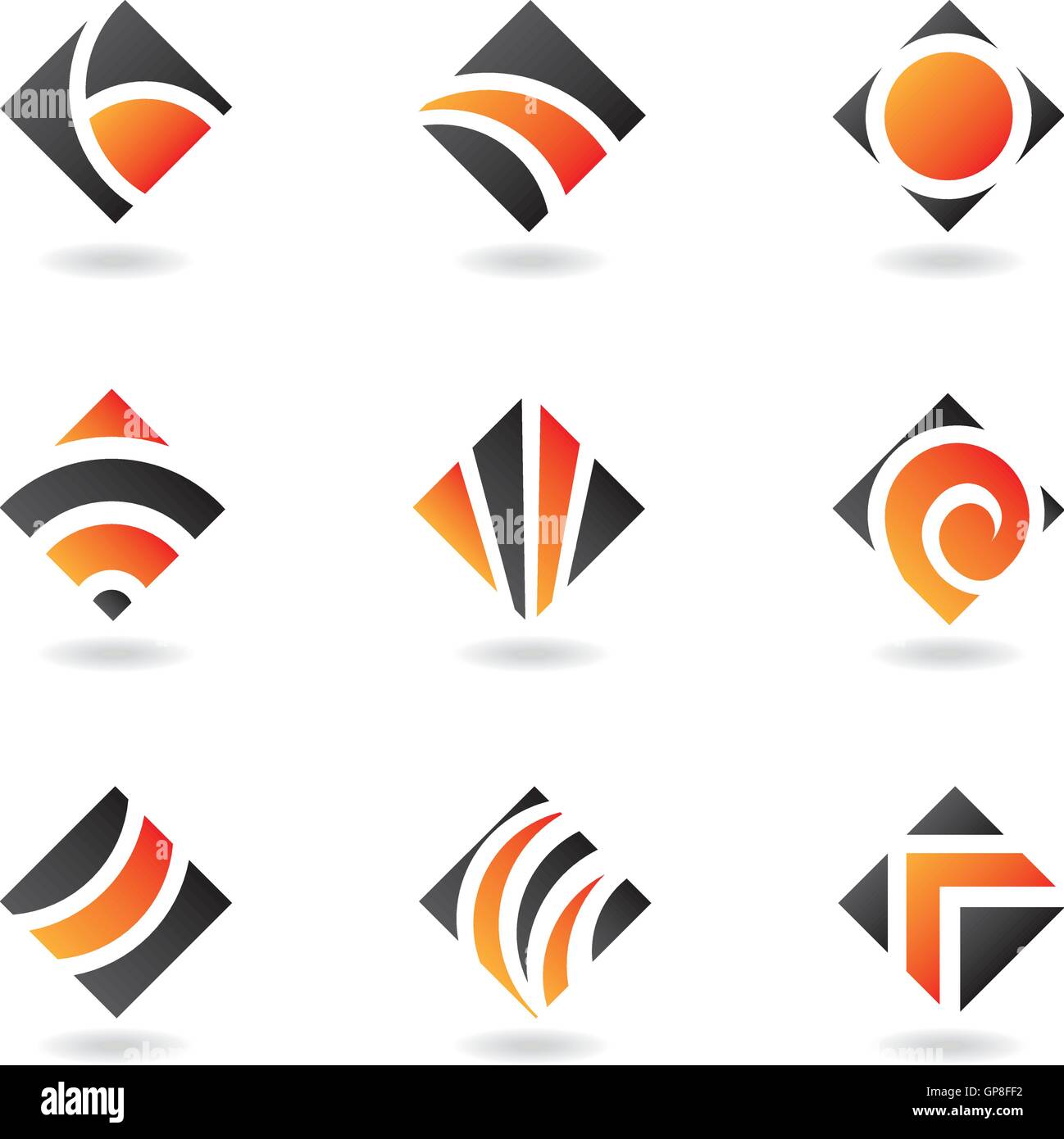 Orange color icons Stock Vector Images - Alamy
