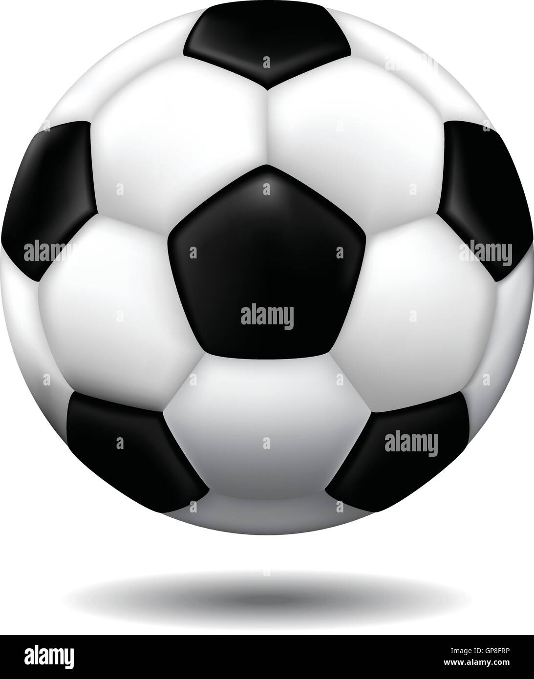 leather soccer ball isolated on a white background Stock Vector Image