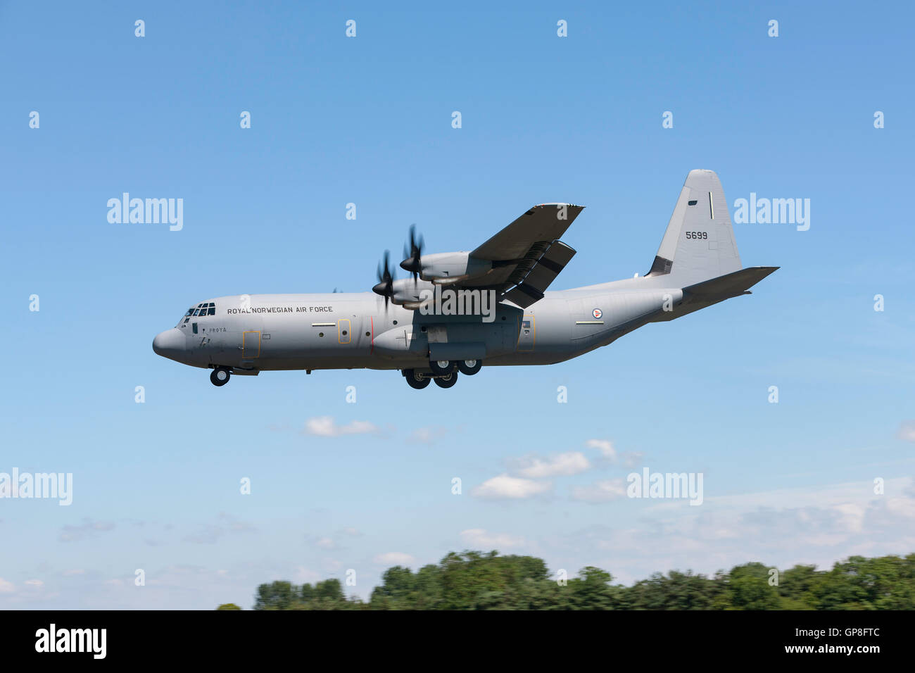 Royal Norwegian Air Force Lockheed C-130J-30 Hercules transport aircraft Stock Photo