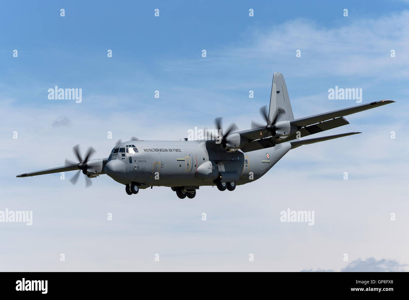 Royal Norwegian Air Force Lockheed C-130J-30 Hercules transport aircraft Stock Photo