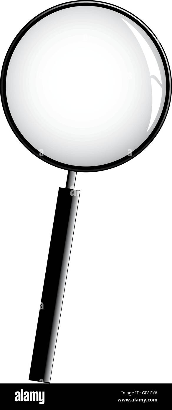 a magnifying glass isolated on a white background Stock Vector Image ...