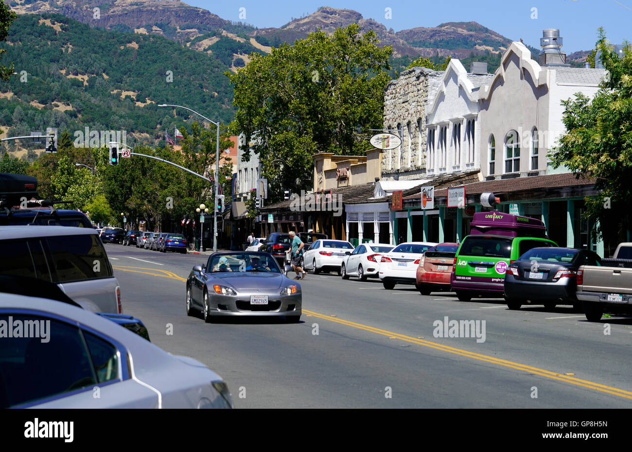 Downtown calistoga california in napa hires stock photography and