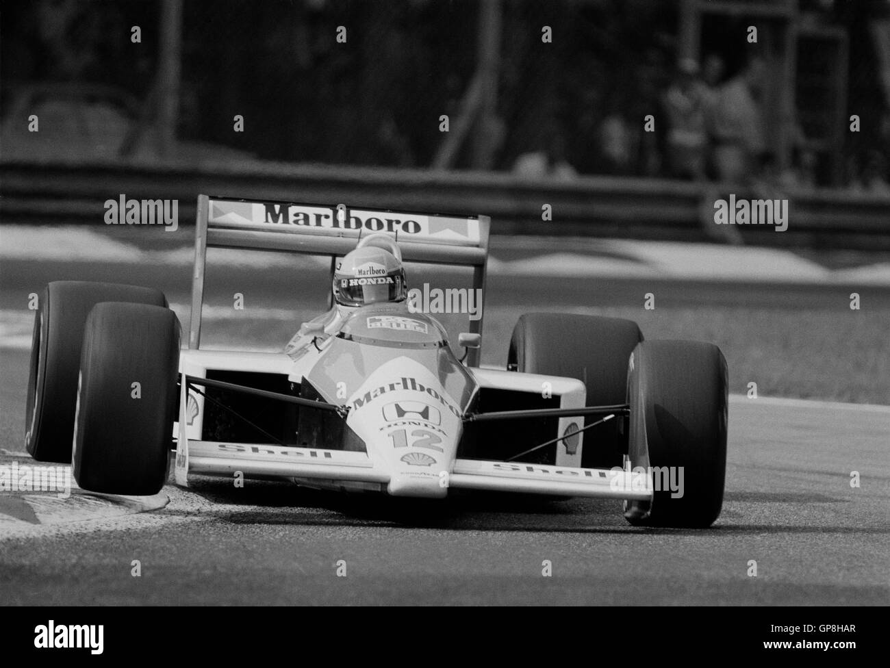 Ayrton senna mclaren honda Black and White Stock Photos & Images - Alamy
