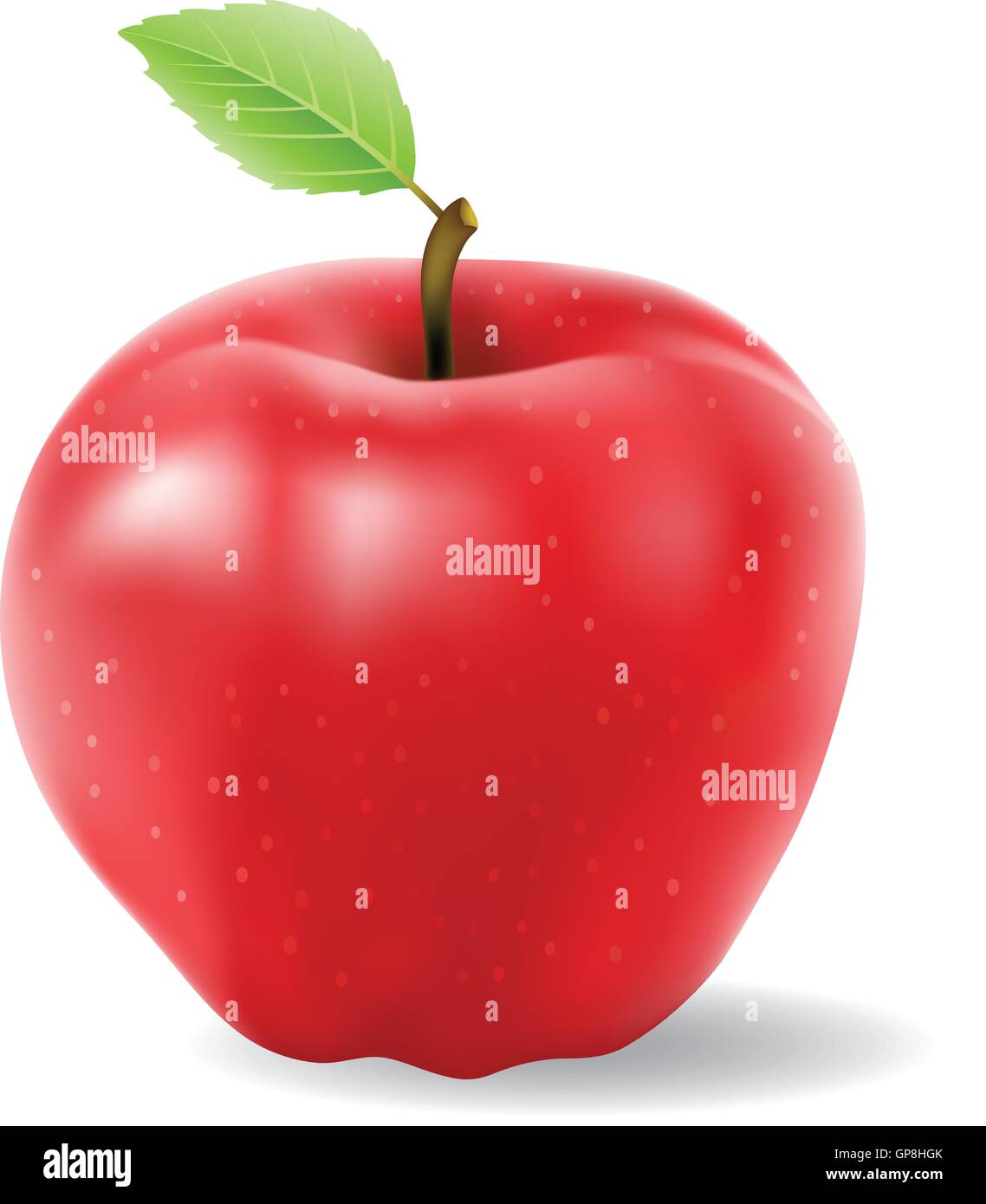 red apple vector isolated on a white background Stock Vector Image