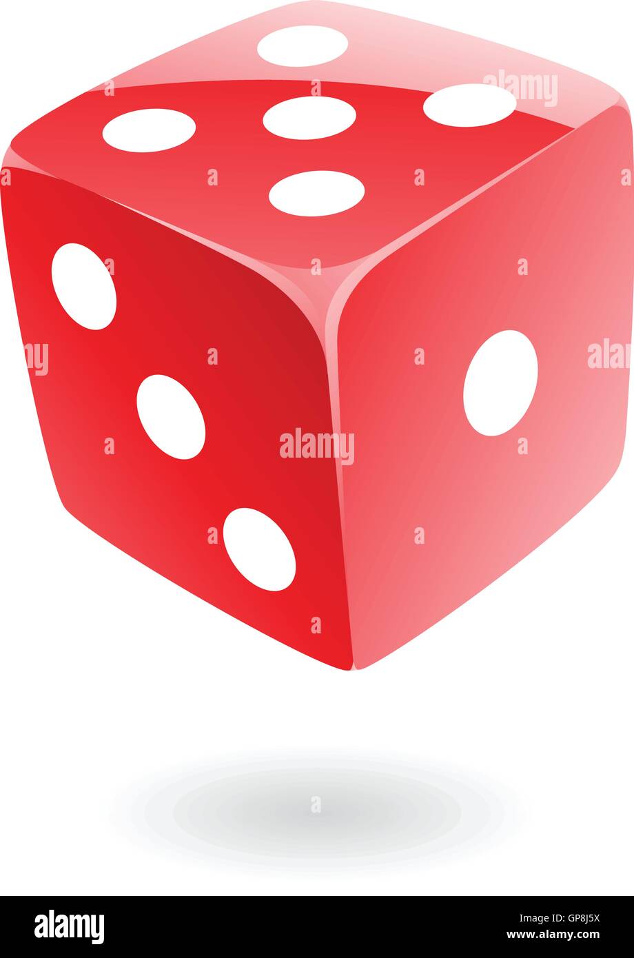 3d red dice isolated on white Stock Vector Image & Art Alamy