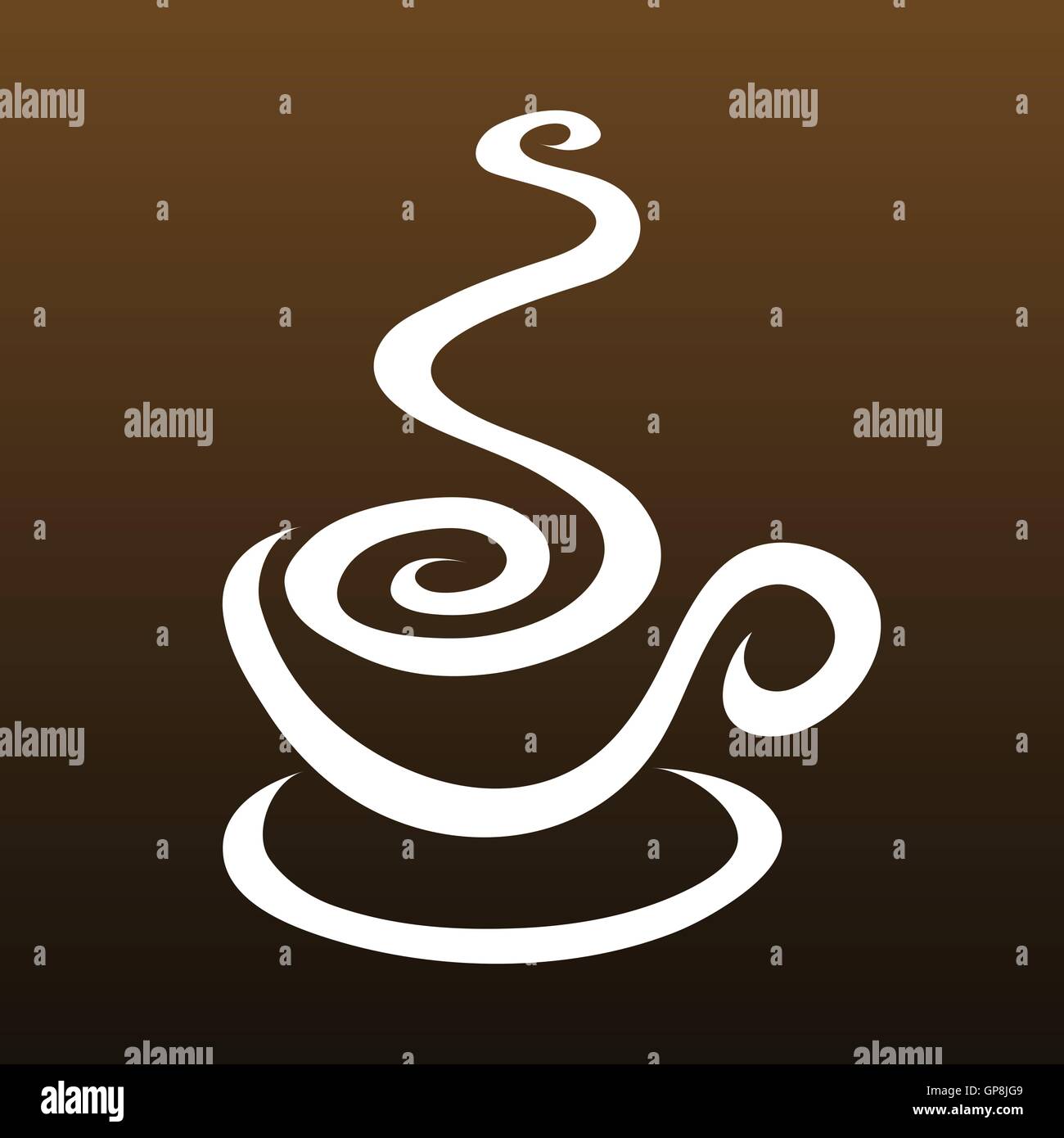 Line art coffee isolated on brown Stock Vector Image & Art - Alamy