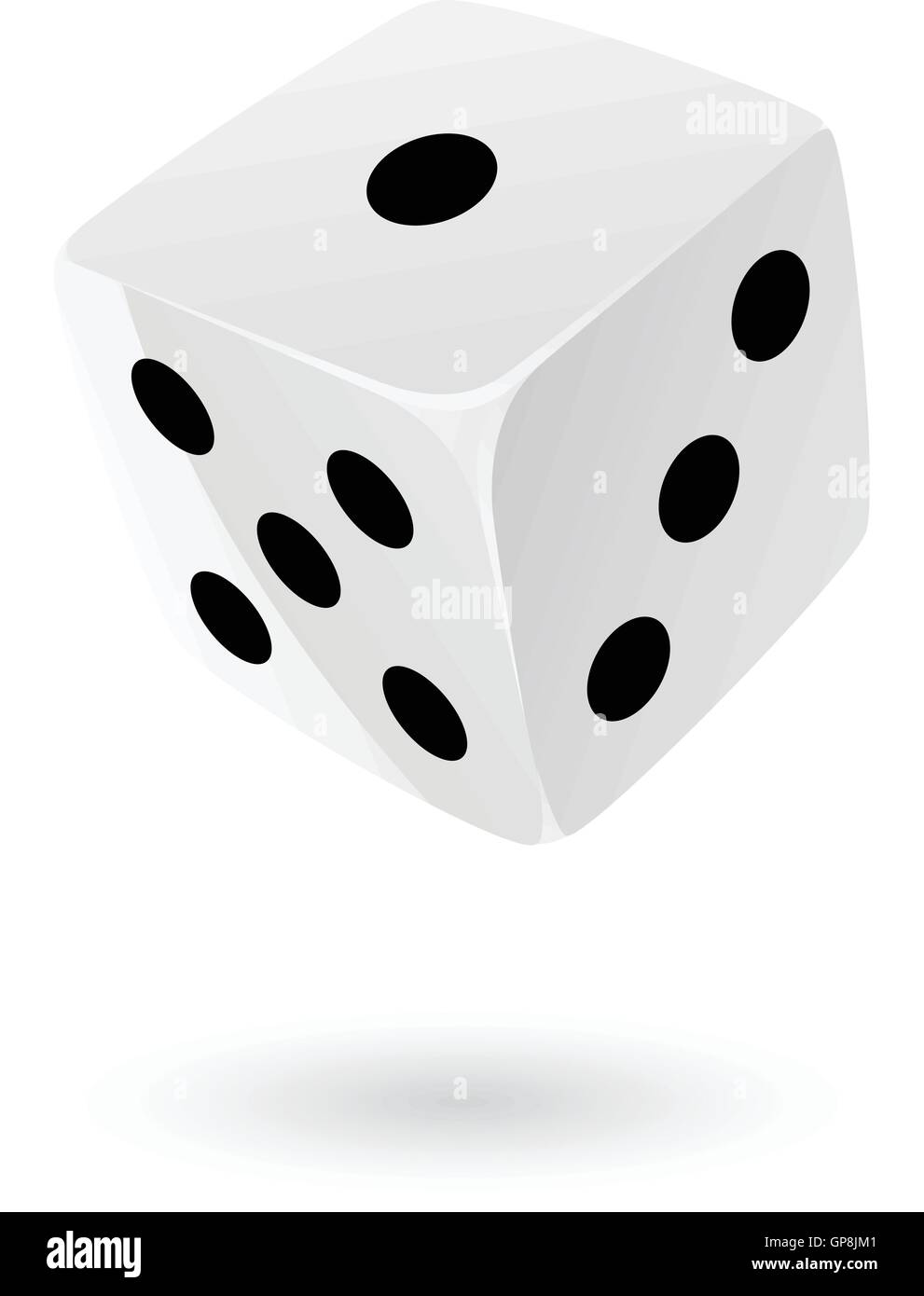 White dice isolated on white Stock Vector Image & Art Alamy