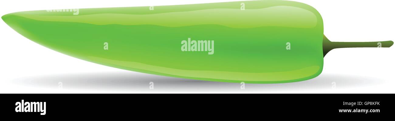 Green pepper isolated on white Stock Vector Image & Art - Alamy