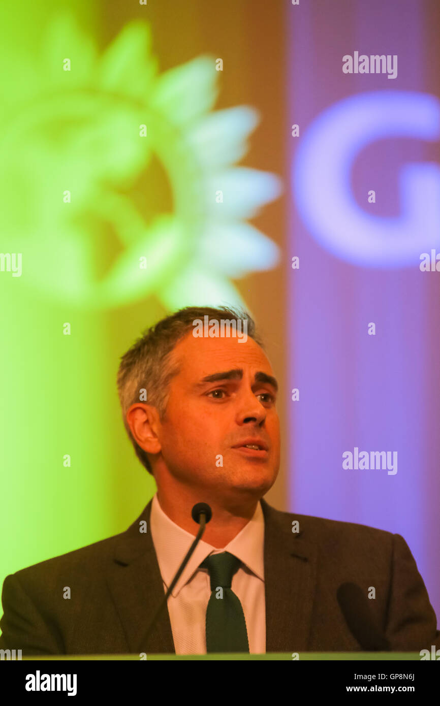 Jonathan Bartley, elected co-Leader of the Green Party of England and Wales,, September 2016 Stock Photo