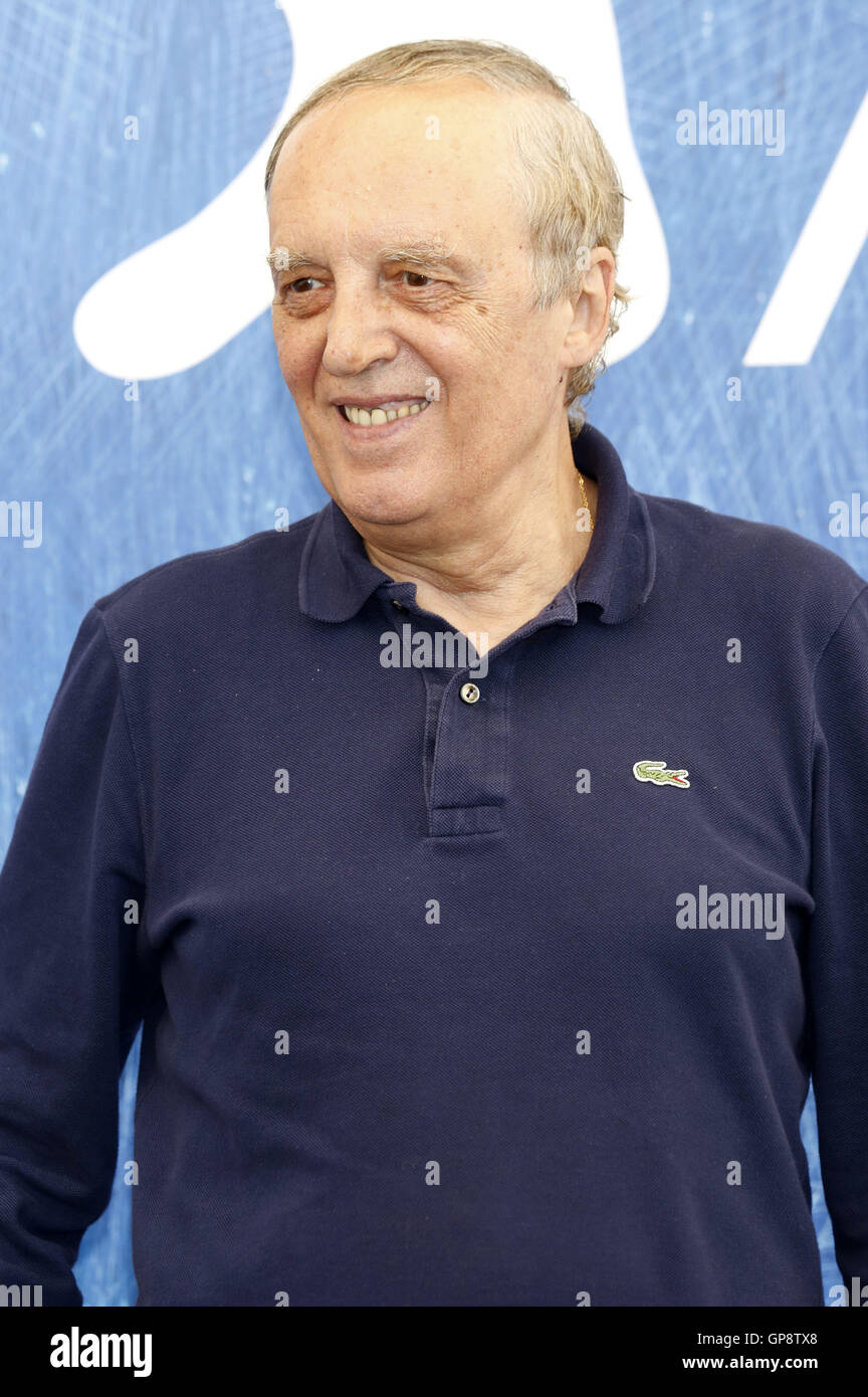 Venice, Italy. 02nd Sep, 2016. Dario Argento during the 'Dawn Of The Dead - European Cut (Zombi, 1978)' photocall at the 73rd Venice International Film Festival on September 02, 2016 | Verwendung weltweit/picture alliance Credit:  dpa/Alamy Live News Stock Photo