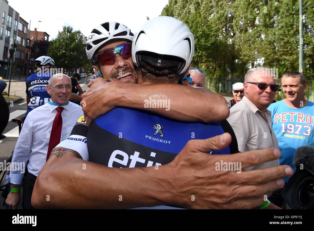 Brussels, Belgium. 03rd Sep, 2016. BOONEN Tom (BEL) Rider of ETIXX - QUICK STEP after the finish of the 4th edition of BCC Brussels Cycling Classic 2016 (199 kms) on September 03, 2016 in Brussels, Belgium Credit:  Action Plus Sports/Alamy Live News Stock Photo
