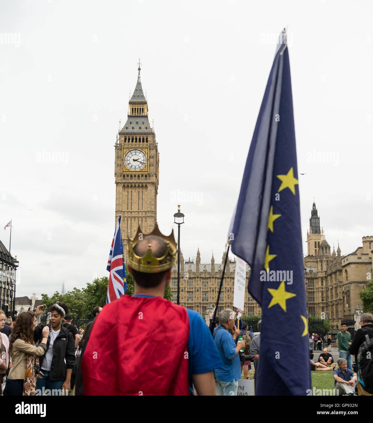 London, UK. 3rd September, 2016. Thousands of people march in cities across the UK protesting against Brexit. Protesters marched through central London  from Hyde Park to Parliament Square, this comes two days before Parliament debates whether a second EU referendom should take place.  Credit:  claire doherty/Alamy Live News Stock Photo