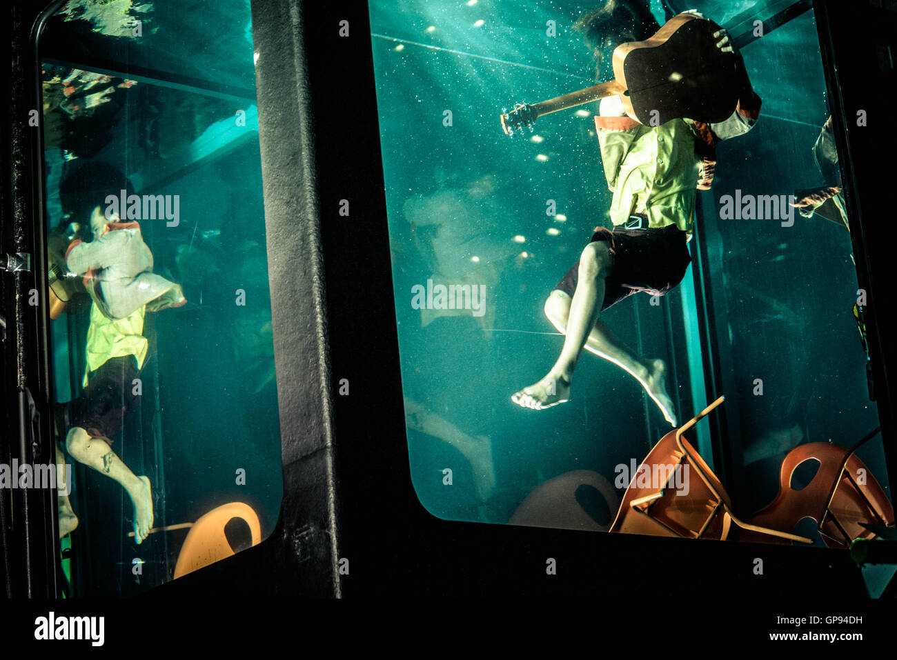Theatrical performance underwater Stock Photo