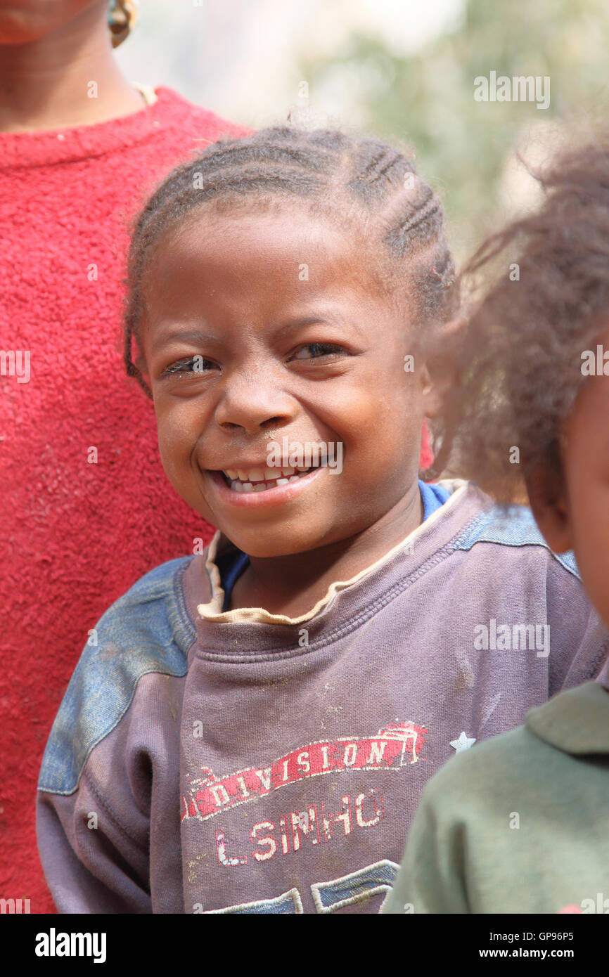 Young girl smiling, Madagascar Stock Photo