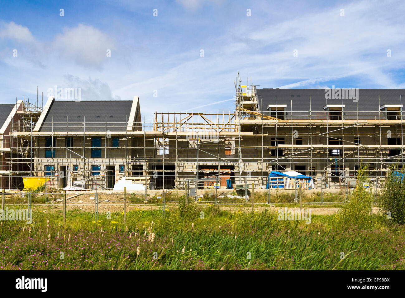 Building and construction of new houses in Bristol, UK Stock Photo