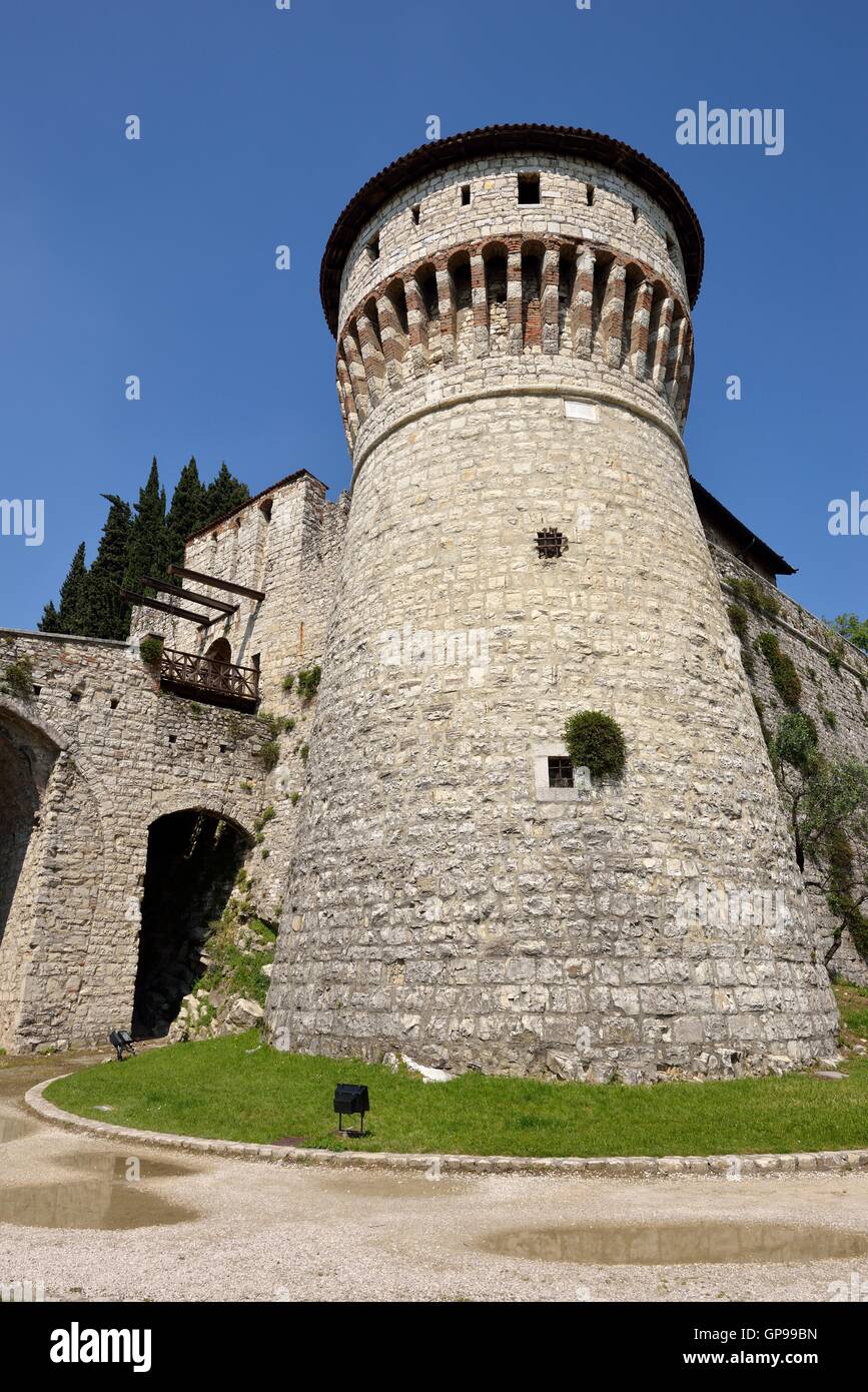 Tower of prisoners, Brescia Castle, Castello di Brescia, Brescia, Lombardy, Italy Stock Photo