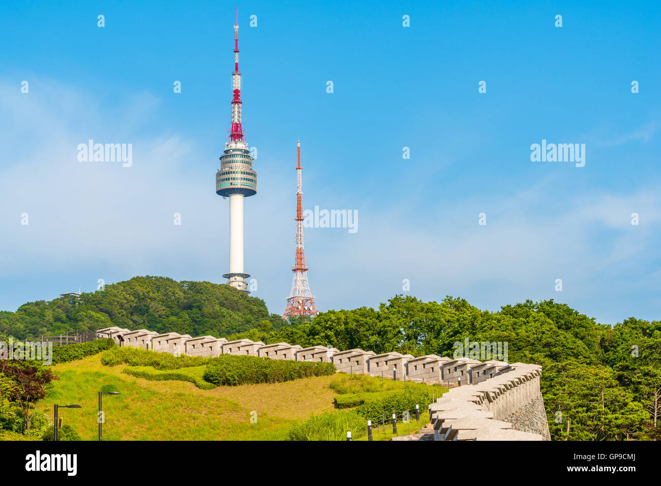 Korea,Namsan Tower in Seoul,South Korea. Stock Photo