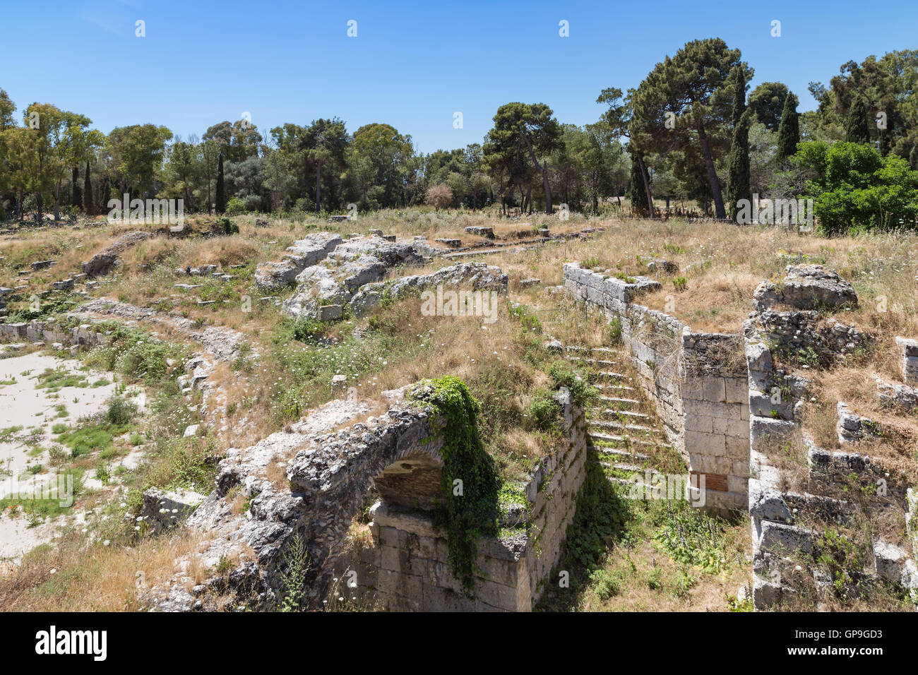 Archaeological Park of Neapolis at Syracusa, Sicily Italy Stock Photo