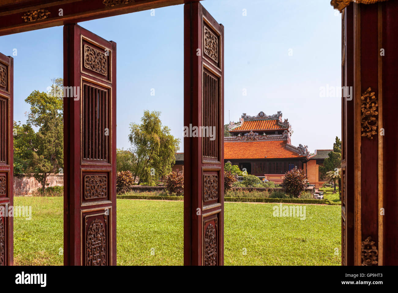 Royal Library or Emperor's Reading Room (Thai Binh Lau), Forbidden Purple City, Hue, Viet Nam Stock Photo