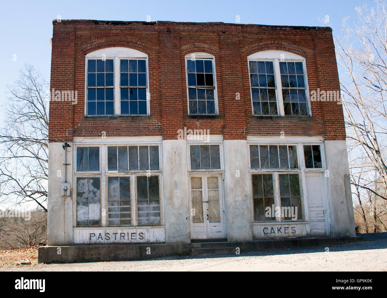 Deserted Village Hunger Games Film Location in Hildebran North Carolina Stock Photo