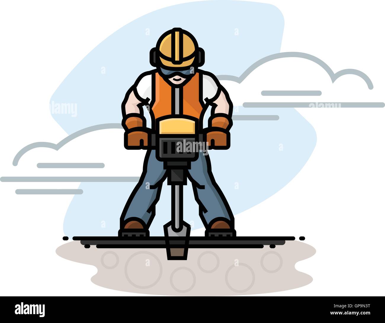Jack Hammer Operator Stock Vector Image & Art Alamy