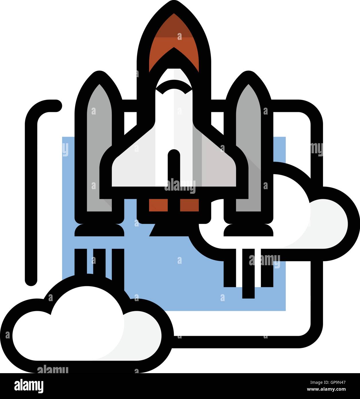 Space Shuttle Launch Stock Vector