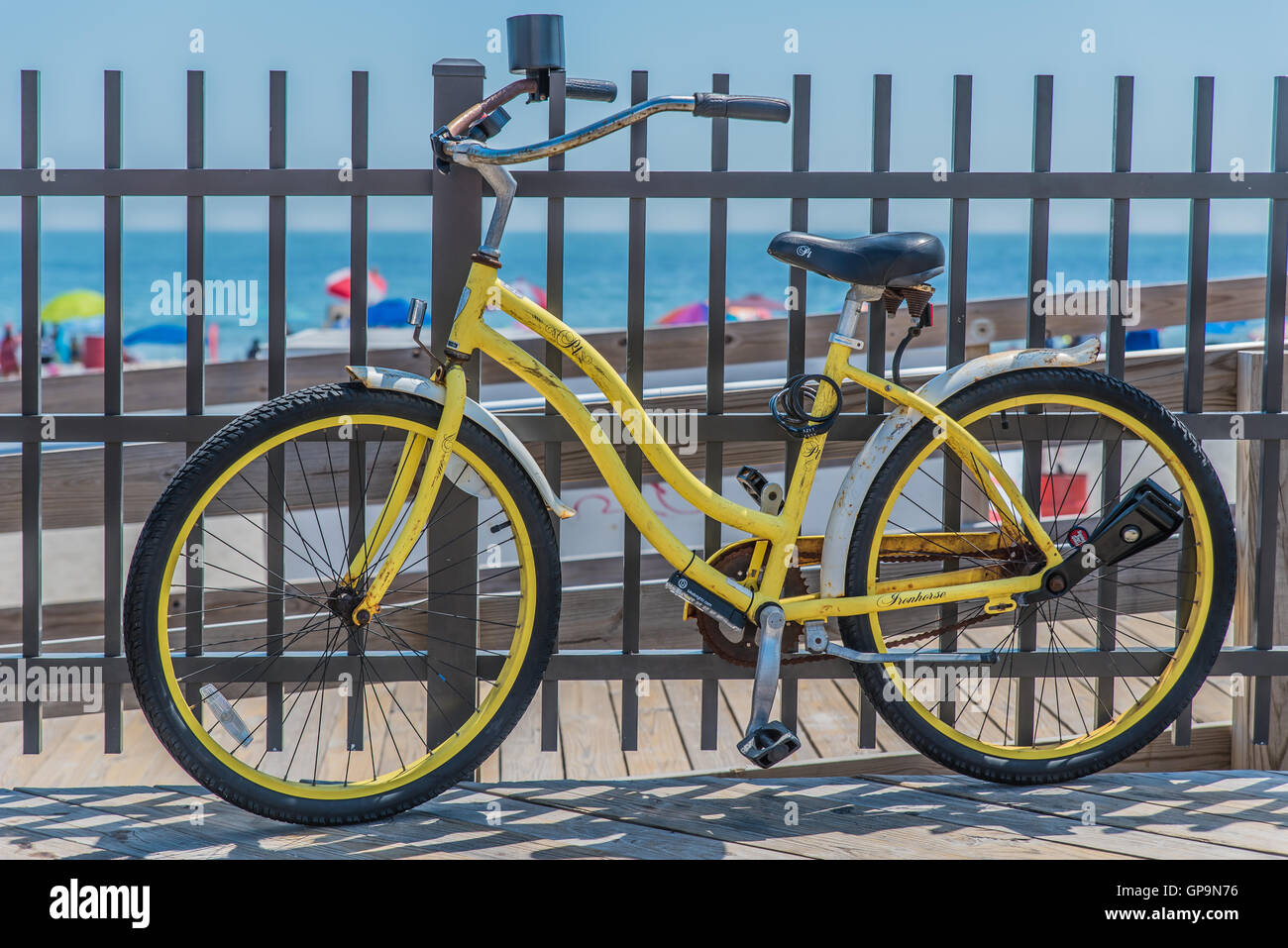 Bicycle at Beach Stock Photo