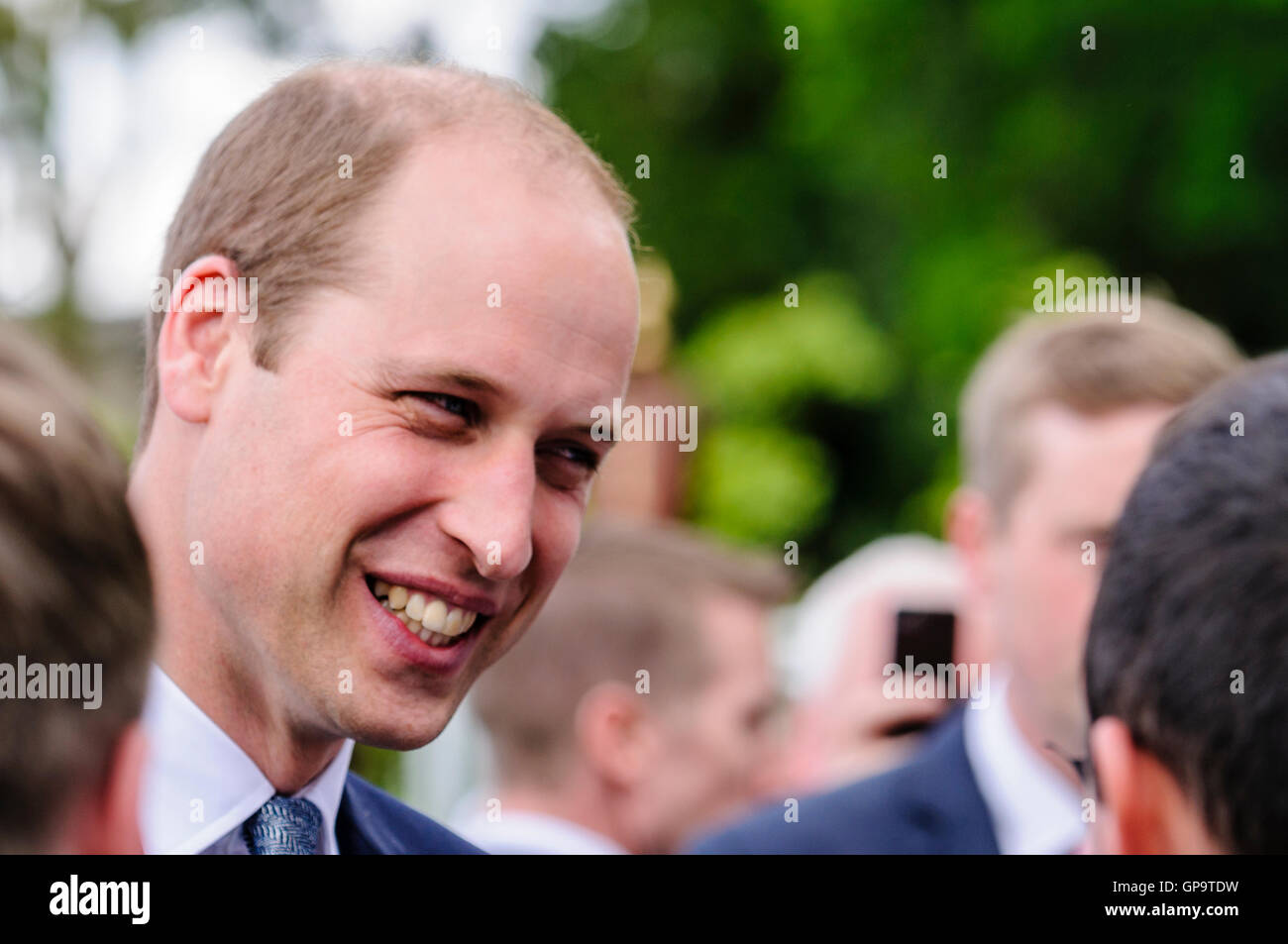 HILLSBOROUGH, NORTHERN IRELAND. 14 JUN 2016: Prince Williiam, The Duke Cambridge chats to guests Stock Photo