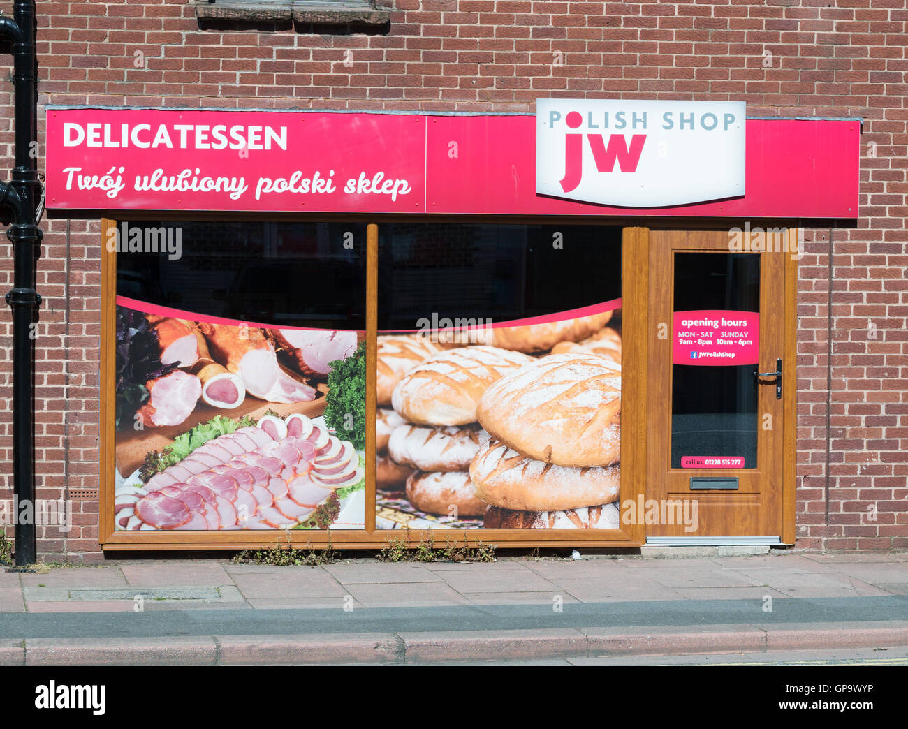 JW Polish shop in Carlisle, Cumbria, England, UK Stock Photo