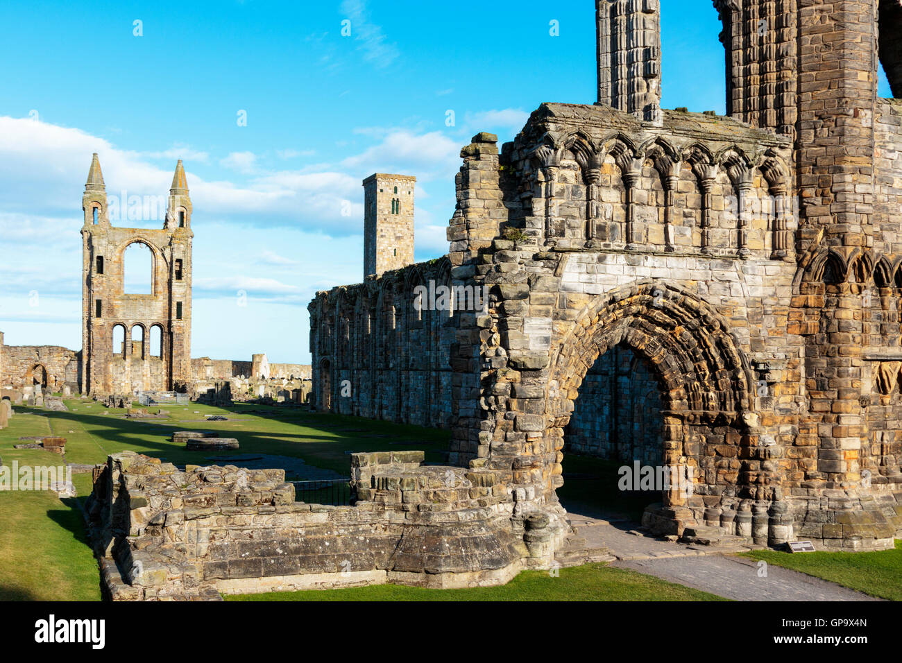 St Andrew's Cathedral, St Andrews, Fife, Scotland, UK Stock Photo