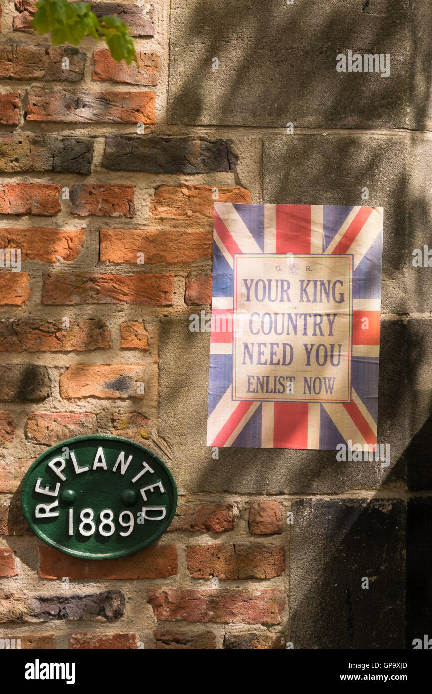 Poster "your king and country need you enlist now" Stock Photo