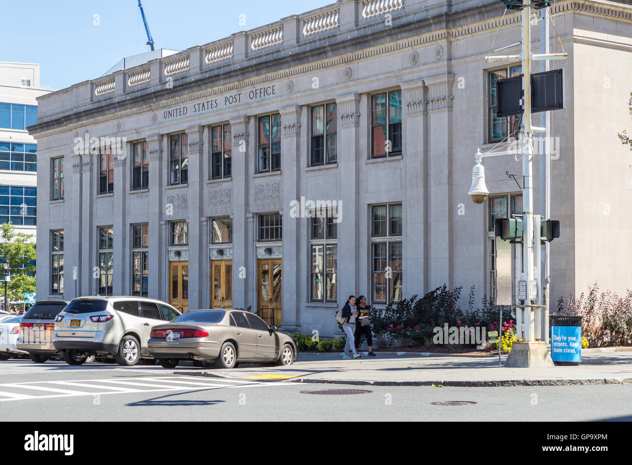 The historic United States Post Office in downtown Yonkers, New York. Stock Photo